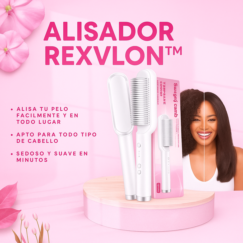 Rexvlon™ Cepillo Alisador 3 en 1 | Resultados hermosos en solo segundos