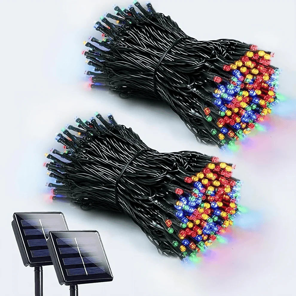 Luces LED Navideñas SolarMax™ Con Panel Solar